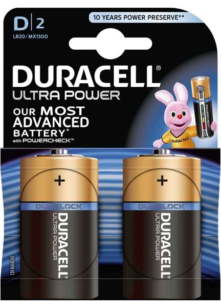 Duracell Ultra Power MX1300 D 2er Blister
